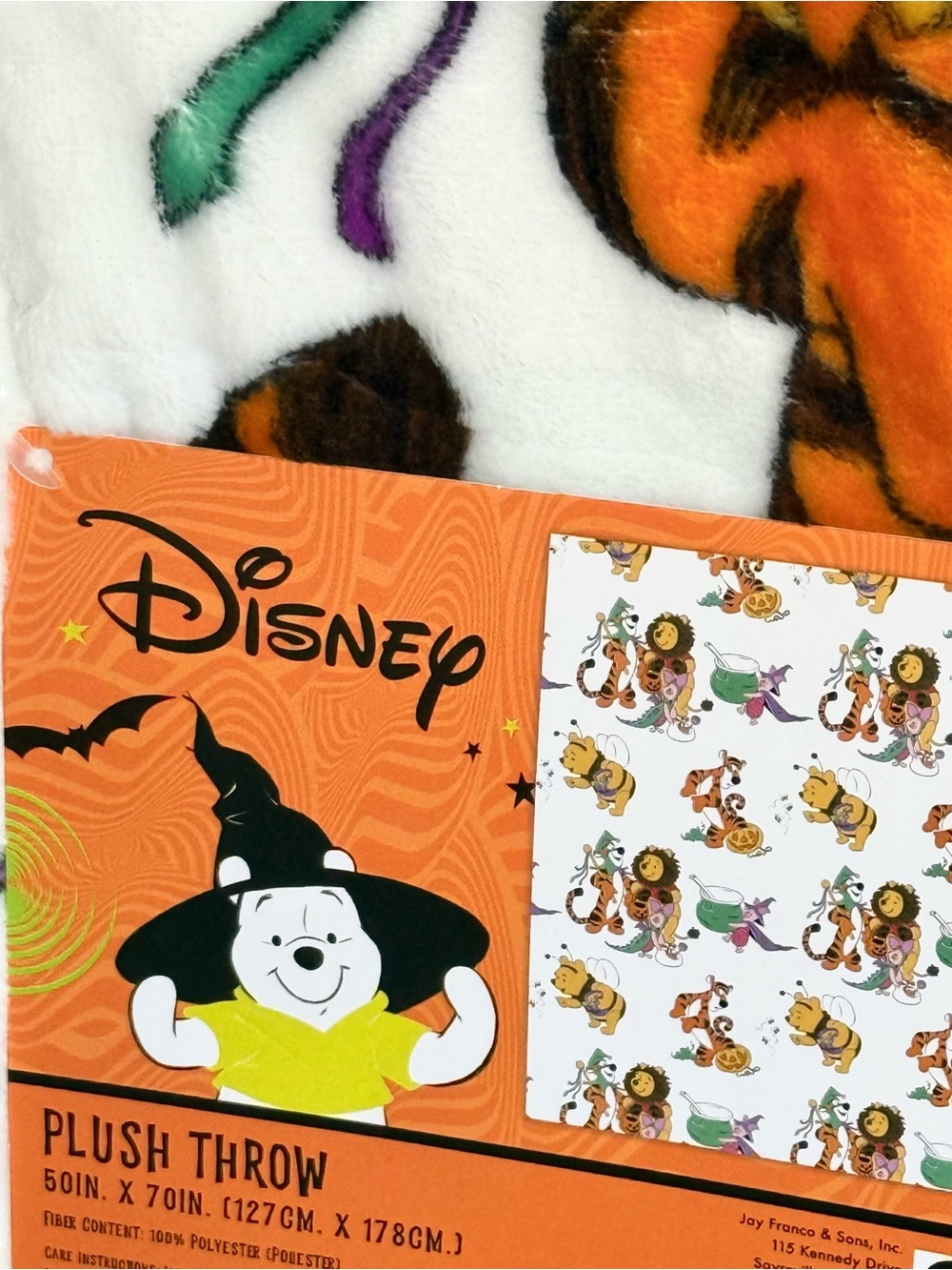 Disney White Plush Throw Blanket with Winnie the Pooh & Friends Print - Picture 2 of 2